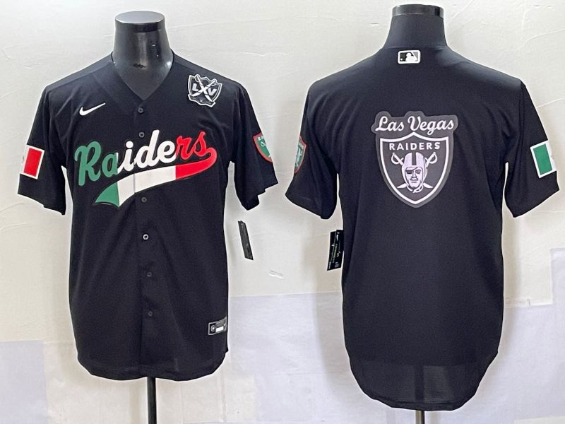 Men 2025 Oakland Raiders Blank Black Joint Name Nike Limited NFL Jersey style 70314